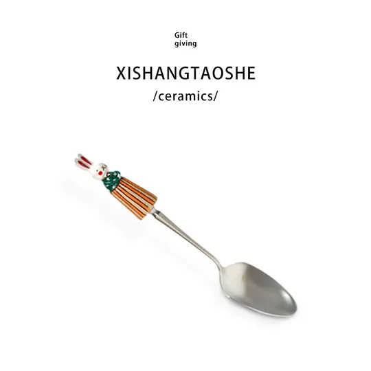 Cute ceramic spoon and cutlery set